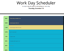 Work Day Schedulers